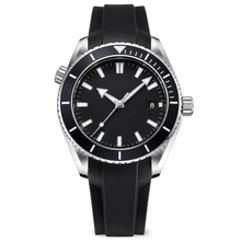 Relógio Sport Diver com pulseira de borracha preta, 42 mm