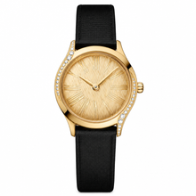 Relógio feminino elegante para ocasiões especiais, com caixa dourada de 26 mm