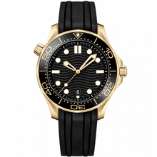 Relógio esportivo de mergulho, 42 mm, mostrador preto