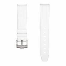 Pulseira de relógio de borracha branca de 20 mm
