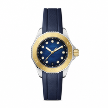 Relógio esportivo de 30 mm com mostrador azul e pulseira azul