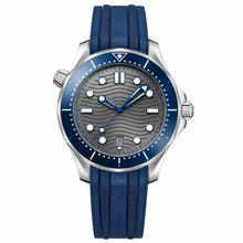 Relógio de mergulho com mostrador azul, 42 mm