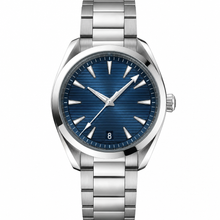 Relógio social com mostrador azul, 41 mm