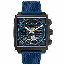 Relógio cronógrafo esportivo com pulseira azul