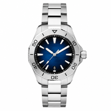 Relógio esportivo com mostrador azul, 40 mm